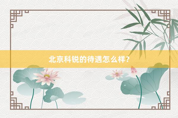 北京科锐的待遇怎么样？